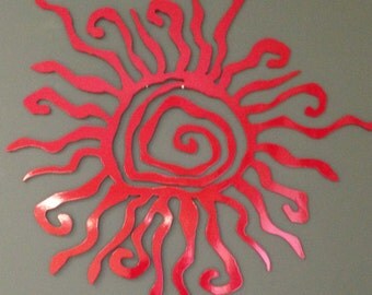 Sun Metal Wall Art 14" diameter Powder Coat finish