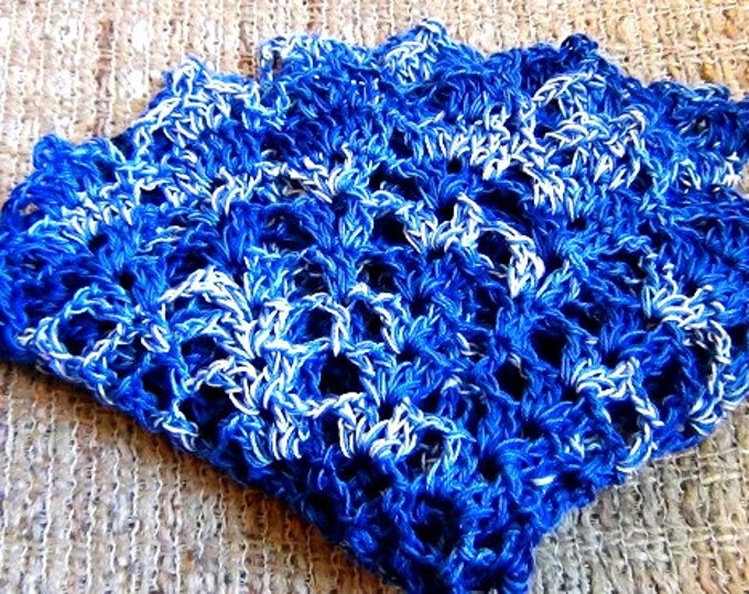 Doilies - Crochet Doilies - Blue Doilies - Table Doily set of 2