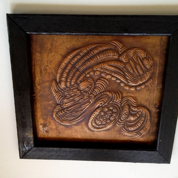 Copper Relief Wall Art Small Abstract line designs by CopperByT