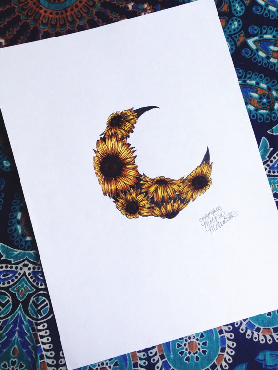 Sunflower Moon Print