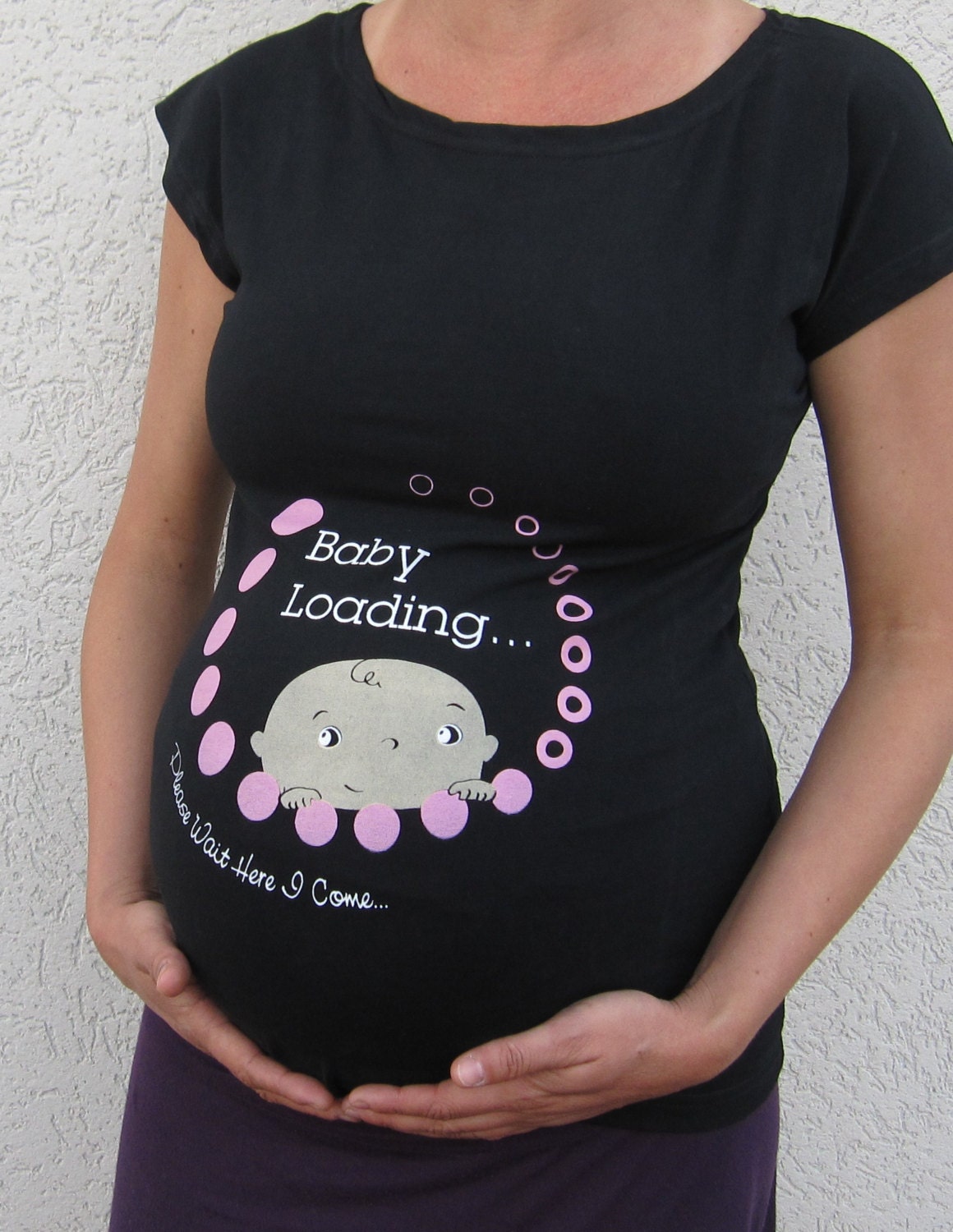 baby loading maternity shirt