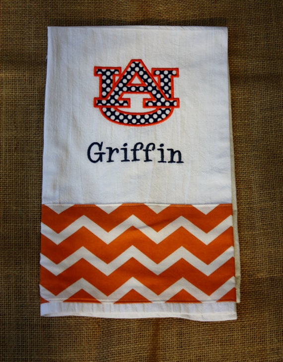 Auburn Inspired Dish Towel by ElizabethRashDesigns on Etsy