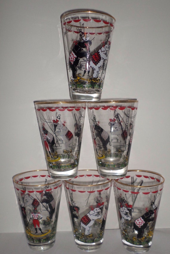 libbey circus glasses
