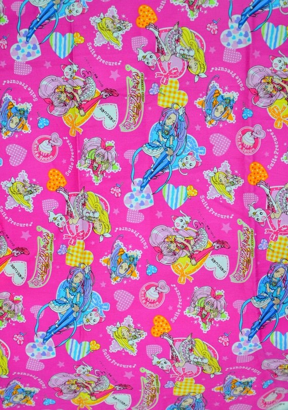 Suite Pretty Cure Anime Fabric 1 Yard