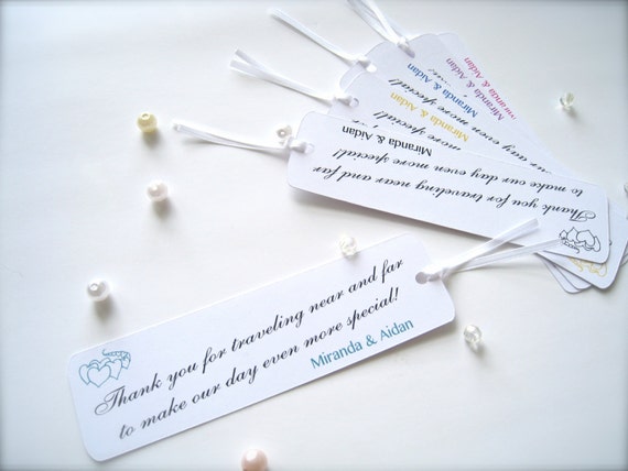 Personalized bookmarks wedding favors thank you by PaperLovePrints