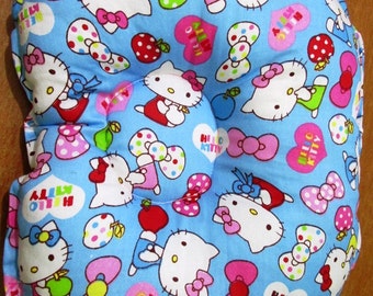 Handmade Infant Baby Prevent Flathead Baby Pillow - Blue Hello Kitty