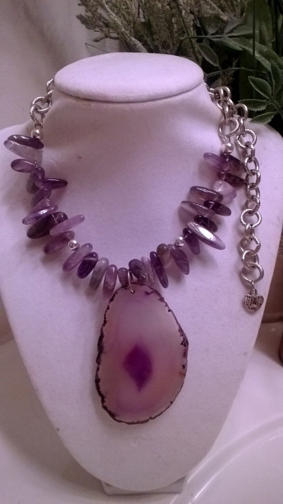 Items similar to Genuine stone necklace on Etsy