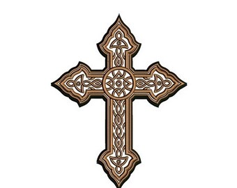 Catholic embroidery Etsy Embroidery catholic cross machine celtic 6x10 applique 5x7 digitized metallic 4x4 instant pattern