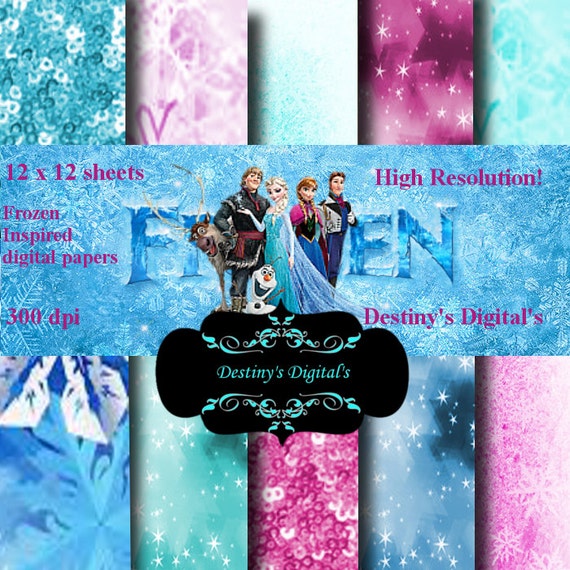 Frozen Wallpaper Diy | frozenprintable instant download by myprintablepartyline Frozen Wallpaper Diy | frozenprintable instant download by myprintablepartyline