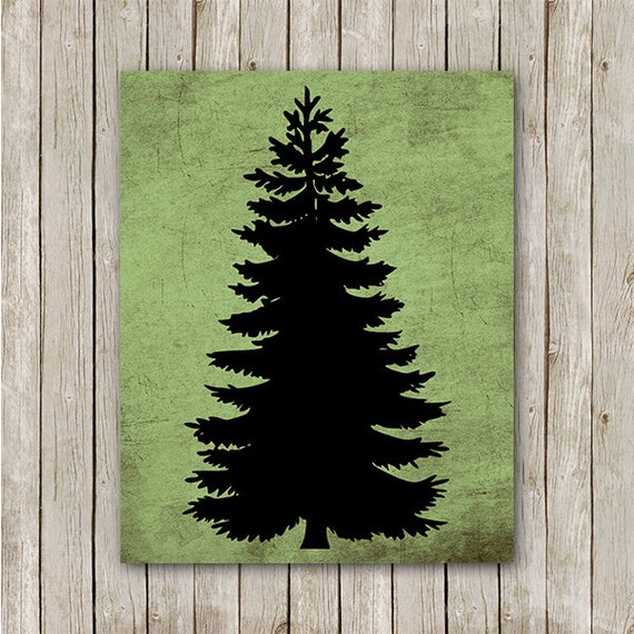 Pine Tree Printable 8x10 Instant Download by MossAndTwigPrints