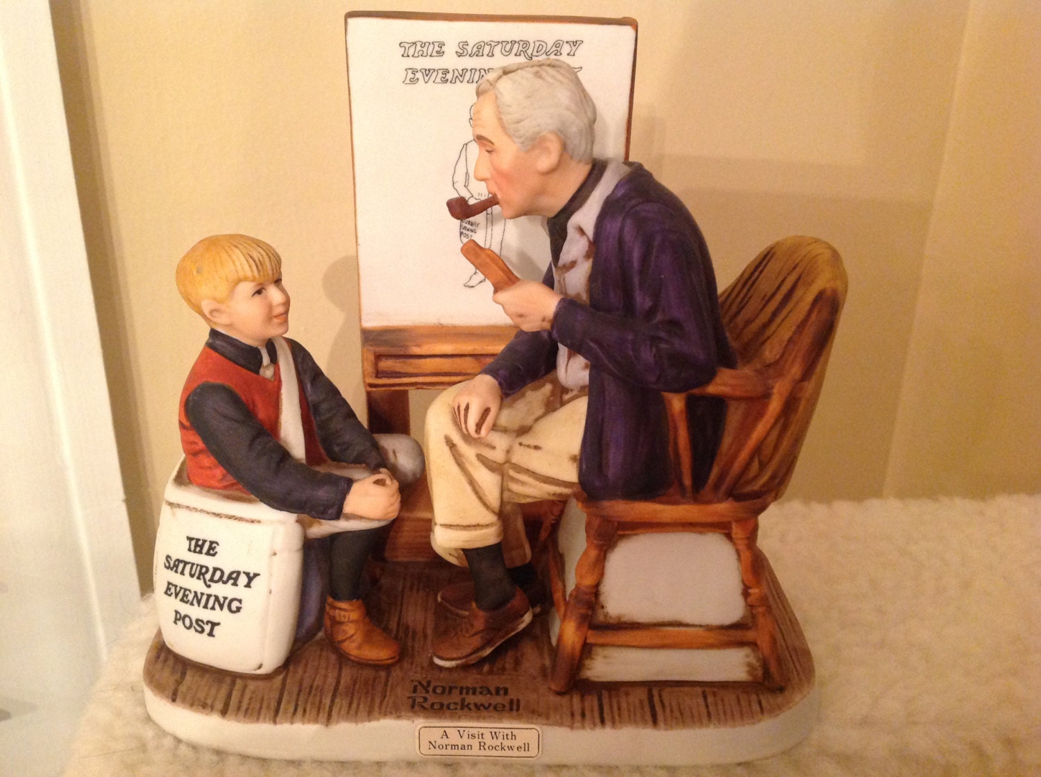 a visit with norman rockwell figurine by dave grossman a visit with norman rockwell figurine by dave grossman