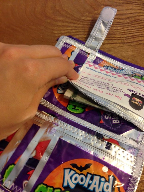 Kool Aid Wallets recycled wallet upcycle kool aid jammers