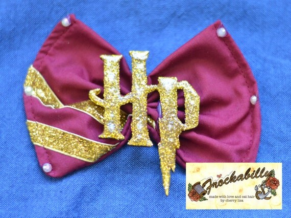 Harry Potter Hogwarts House Gryffindor Hair Bow