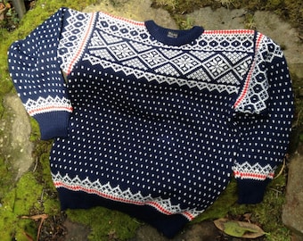 Dale of Norway, Norwegian wool sweater made in Norway-size XL