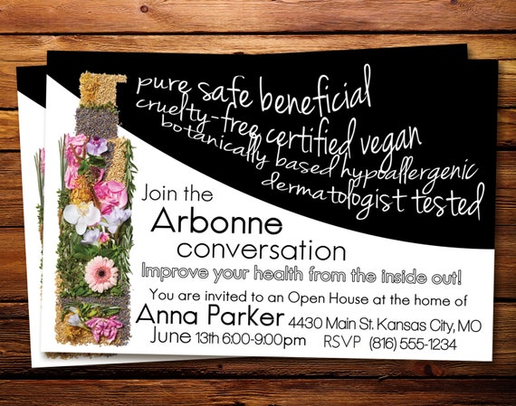 Arbonne Invitation Wording 10