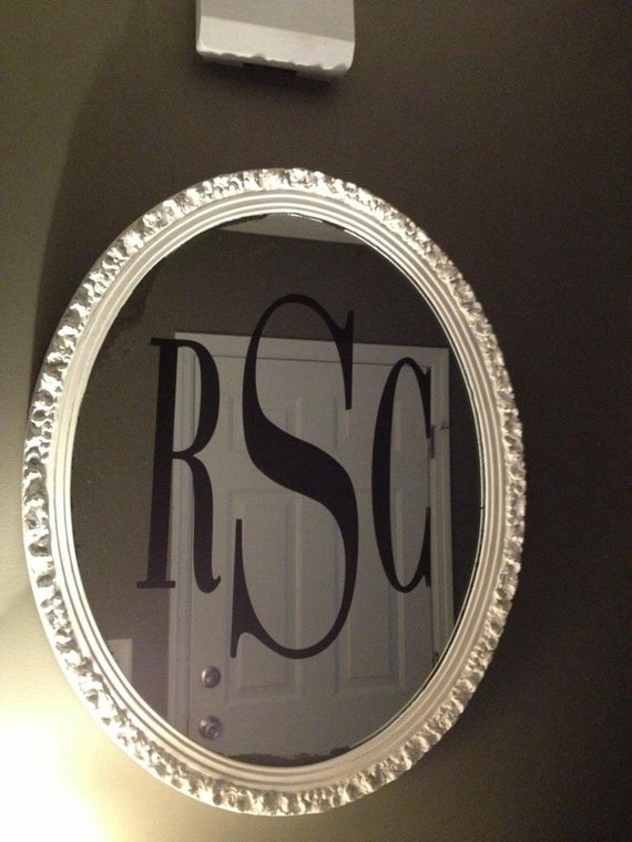 Items similar to Mirror Monogram Vinyl Decal Letters on Etsy