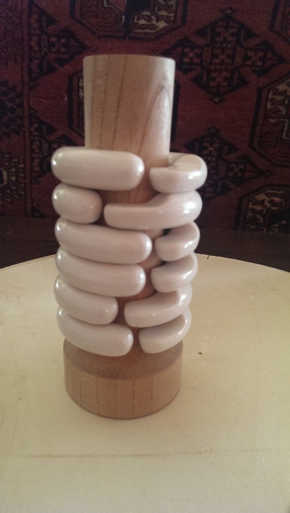 Mid Century White Ceramic Napkin Rings with by copyright1963