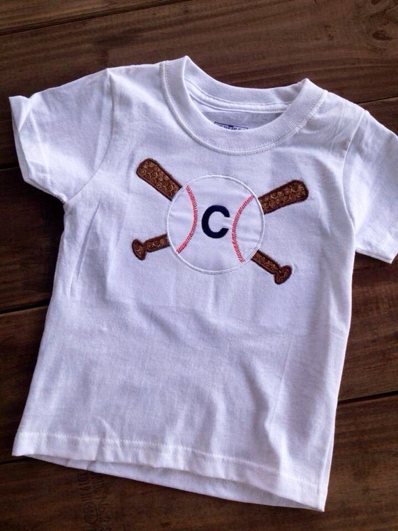 Kids personalized baseball shirt monogrammed by BusyBowsbyMandy