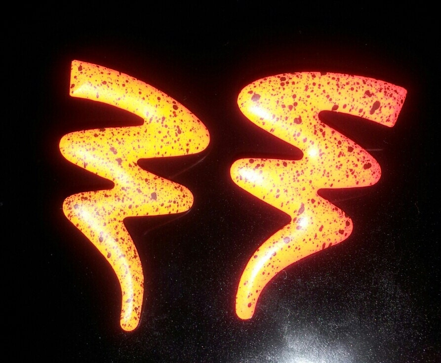 vintage 1980s orange pierced earrings by Starlightfaithworld