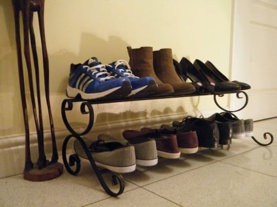 etagere chaussures fer forge