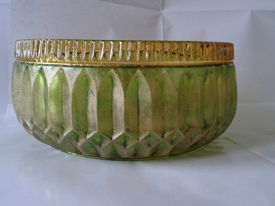 Cut Glass Trifle Bowl by CraftyGlassByEm on Etsy