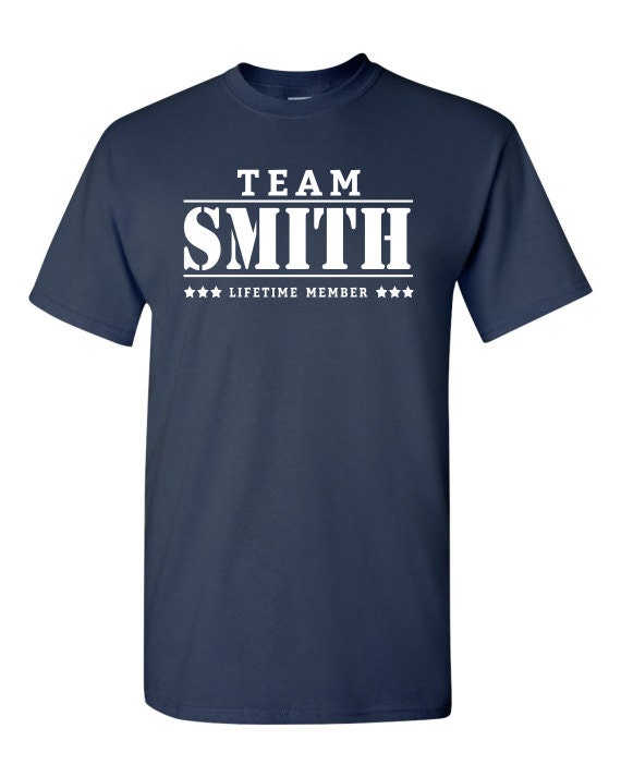 Items similar to Team SMITH lifetime member or Customize it With Your ...