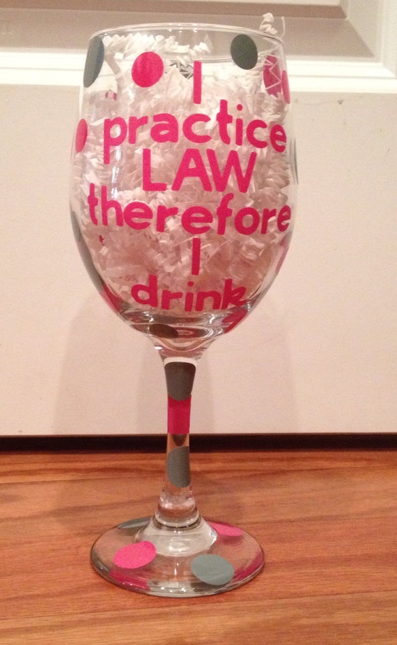 Funny Wine Glasses Lawyer Gift Personalized Wine by BellaPiccoli