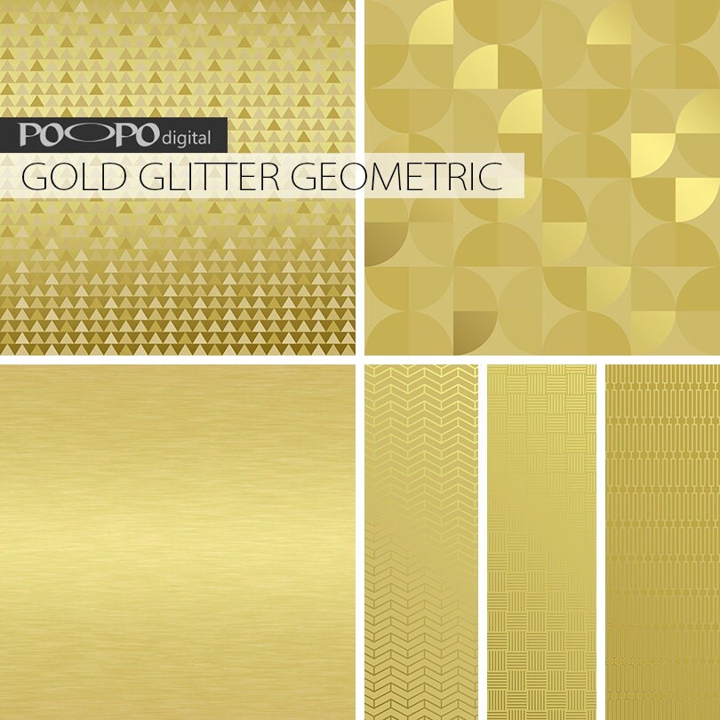 Gold metallic textures digital paper geometric golden