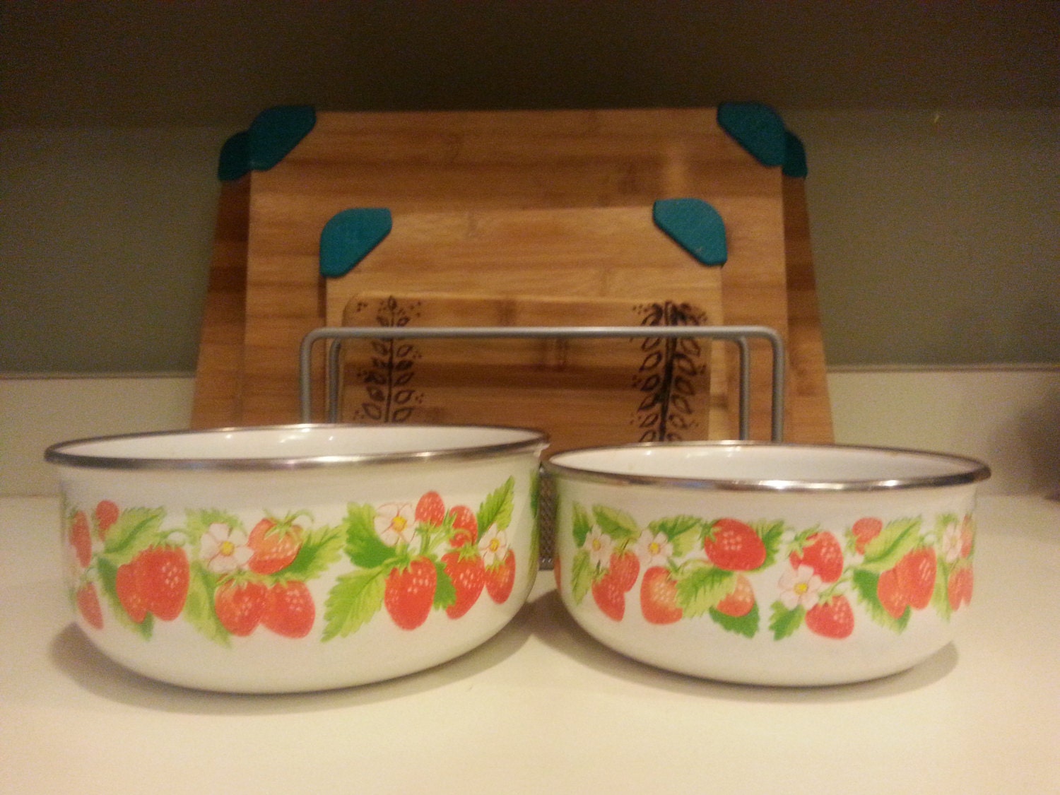 Vintage Mixing Bowls Set Of 2 Metal 70s Kitchenware