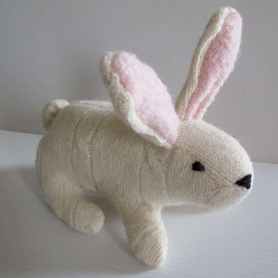 white stuffed bunny rabbit