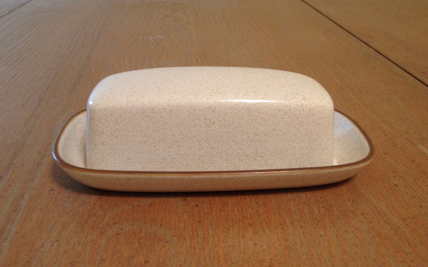 SALE: Denby Langley Potters Wheel Rust Red Covered Butter Dish