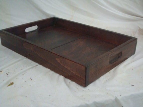 FREE SHIPPINGLarge deep wooden serving tray by TheEquestrianShop