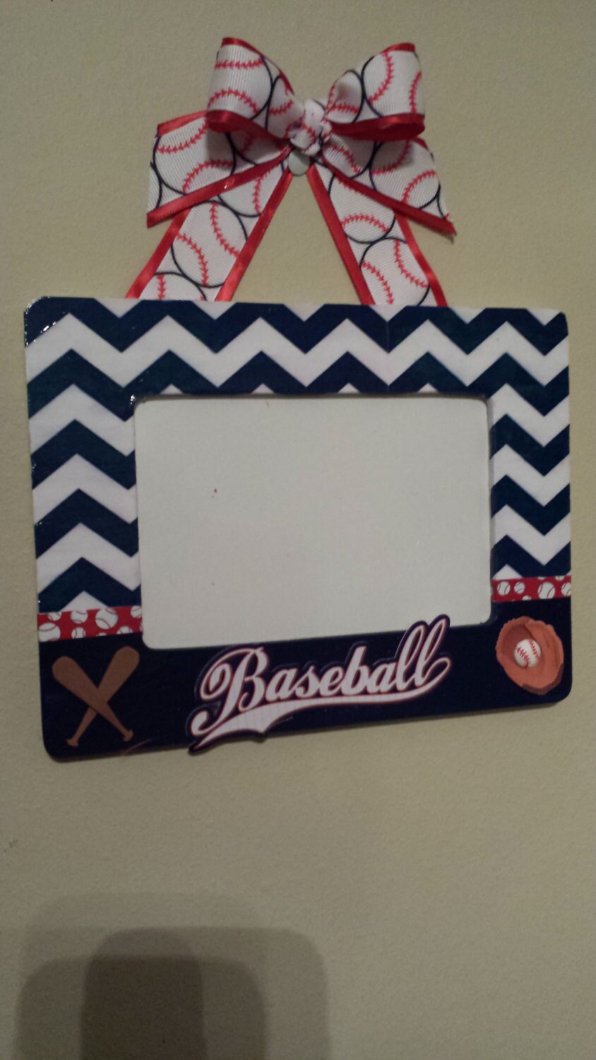 Handmade & Painted 4 x 6 Wooden Baseball Frame sports frames