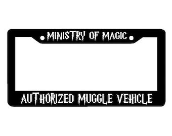 Harry Potter Plate Cover - Ministry of Magic Authorized Muggle Vehicle - Harry Potter License Plate Cover