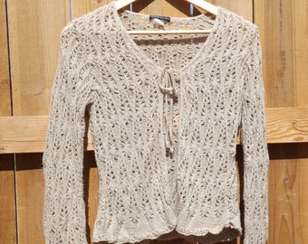 summer cardigan tan crochet sleeve beige wear beach lm shpping