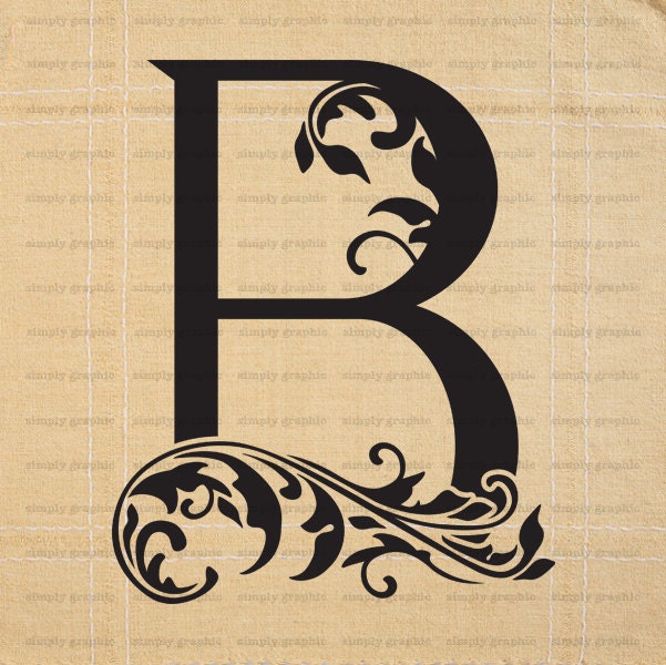 Large Initial Letter B Wall Decor Letter By SimplyGraphicStore