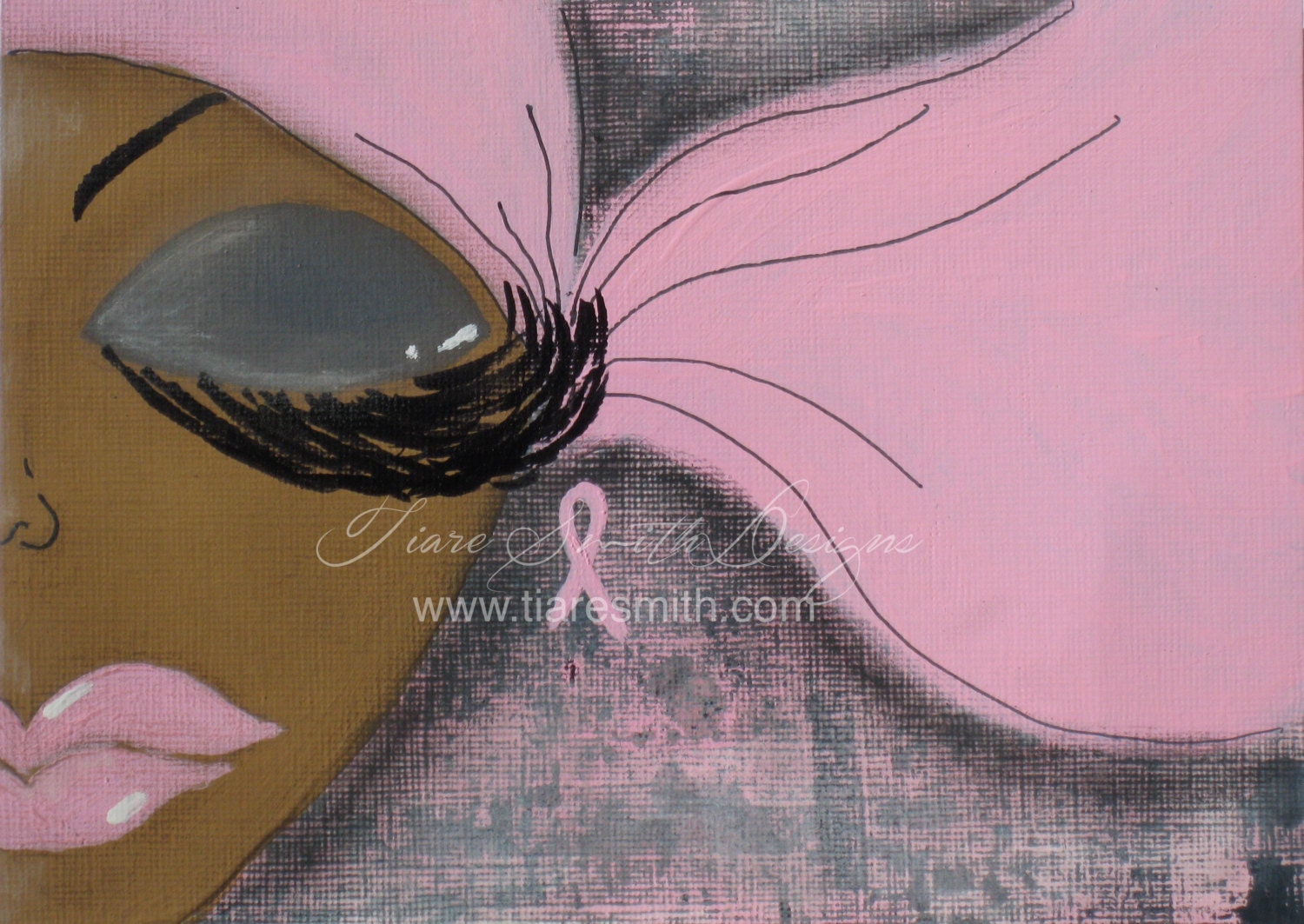 Sassy Breast Cancer Awareness Dark Print African American