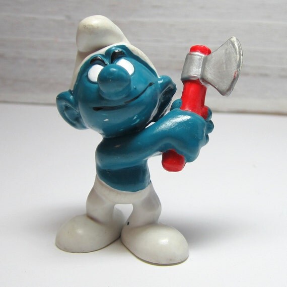 Wood Cutter Smurf Axe Woodcutter