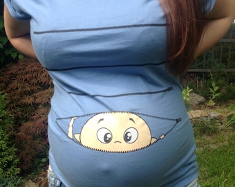 peekaboo maternity shirt