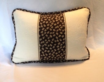 Black and Creme This pillow Ralph Lauren Pillow Cover