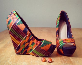Popular items for kente shoes on Etsy