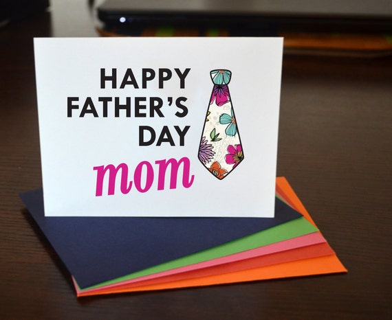 Happy Father's Day MOM greeting card custom greeting