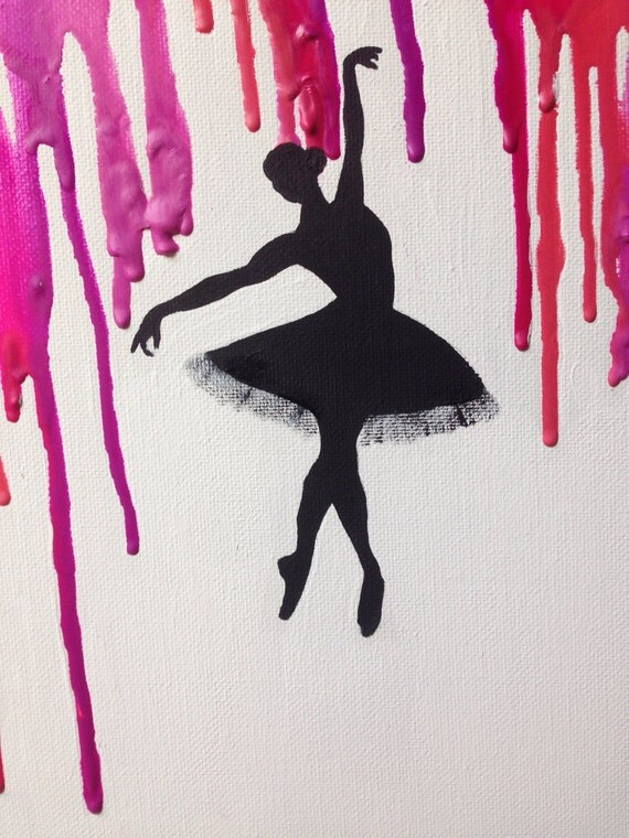 Dancing Ballerina Melted Crayon Art by CrayonGogh on Etsy