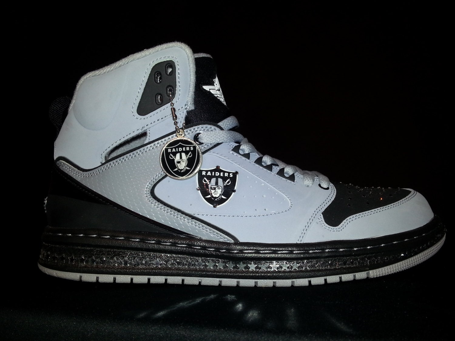 Jordan custom Oakland Raiders shoe crystallized by ROBcreations