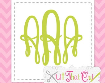 Download EXCLUSIVE Elegant Scroll Monogram SVG & DXF Font Cut Files