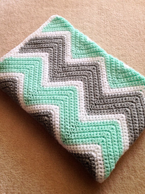 Chevron Crochet Baby Blanket