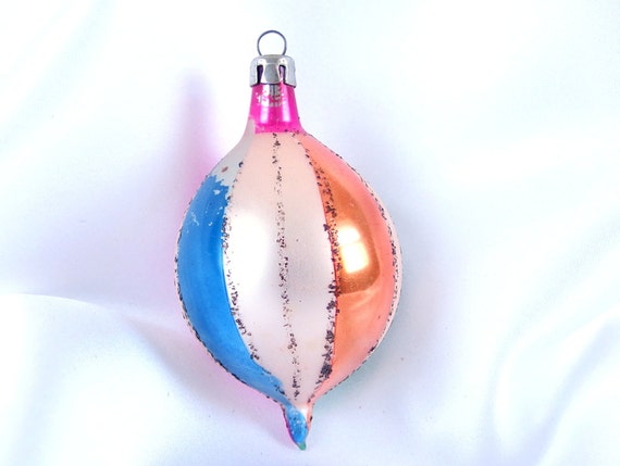 vintage teardrop christmas ornament small striped holiday vintage teardrop christmas ornament small striped holiday