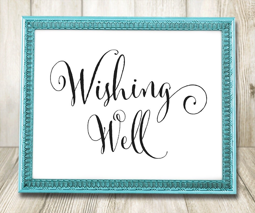 Wedding Wishing Well Sign Printable Wedding Signs INSTANT