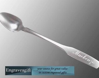 Stainless Steel baby spoon Custom engraved Personalized Monogrammed shower gift baby gift infant feeding spoon