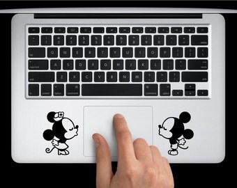 Mickey and Minnie Kissing MacBook Decal - Mickey and Minnie Mouse, Disney Inspired
